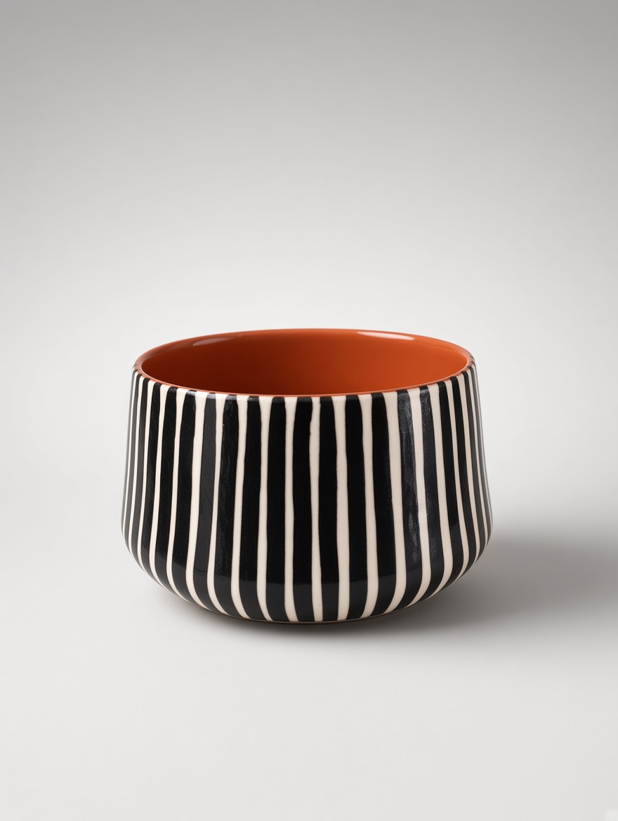 Striped Pasta Bowl